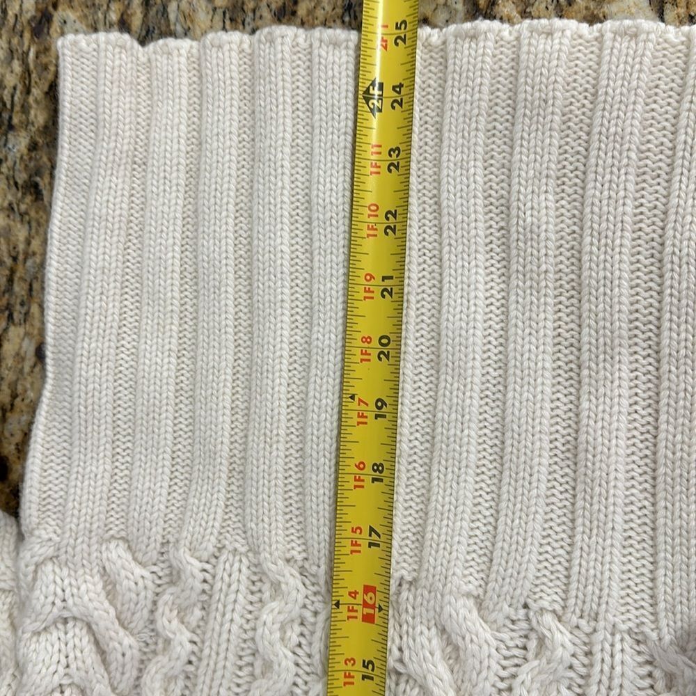 AKNVAS Kendall Wool Blend Cable Knit Sweater In Off White Size L - Picture 10 of 10